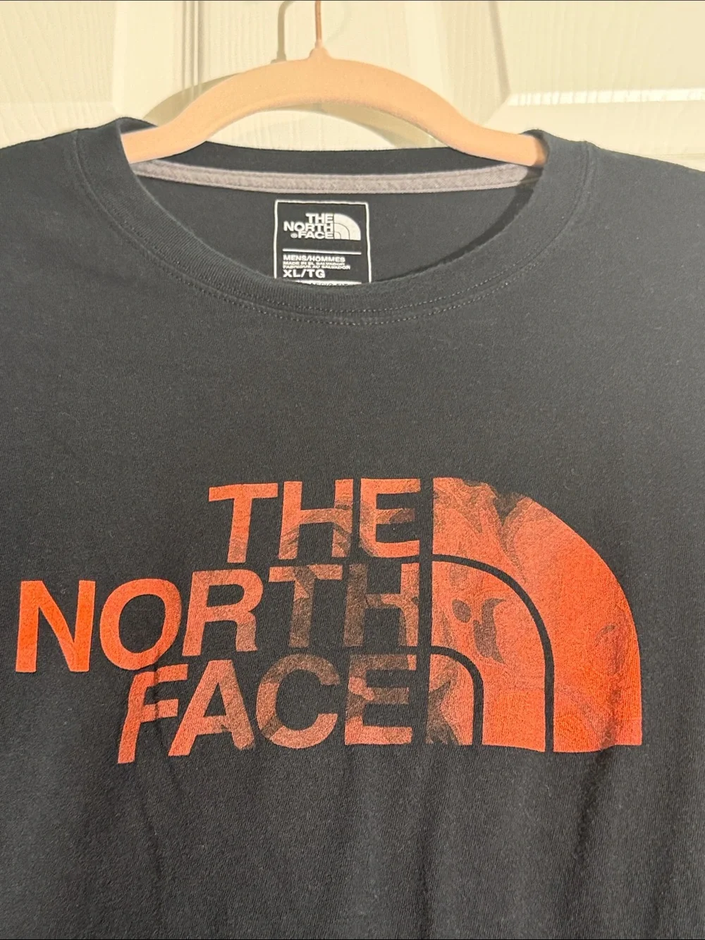 The North Face Black Short Sleeve Tee with Red Logo